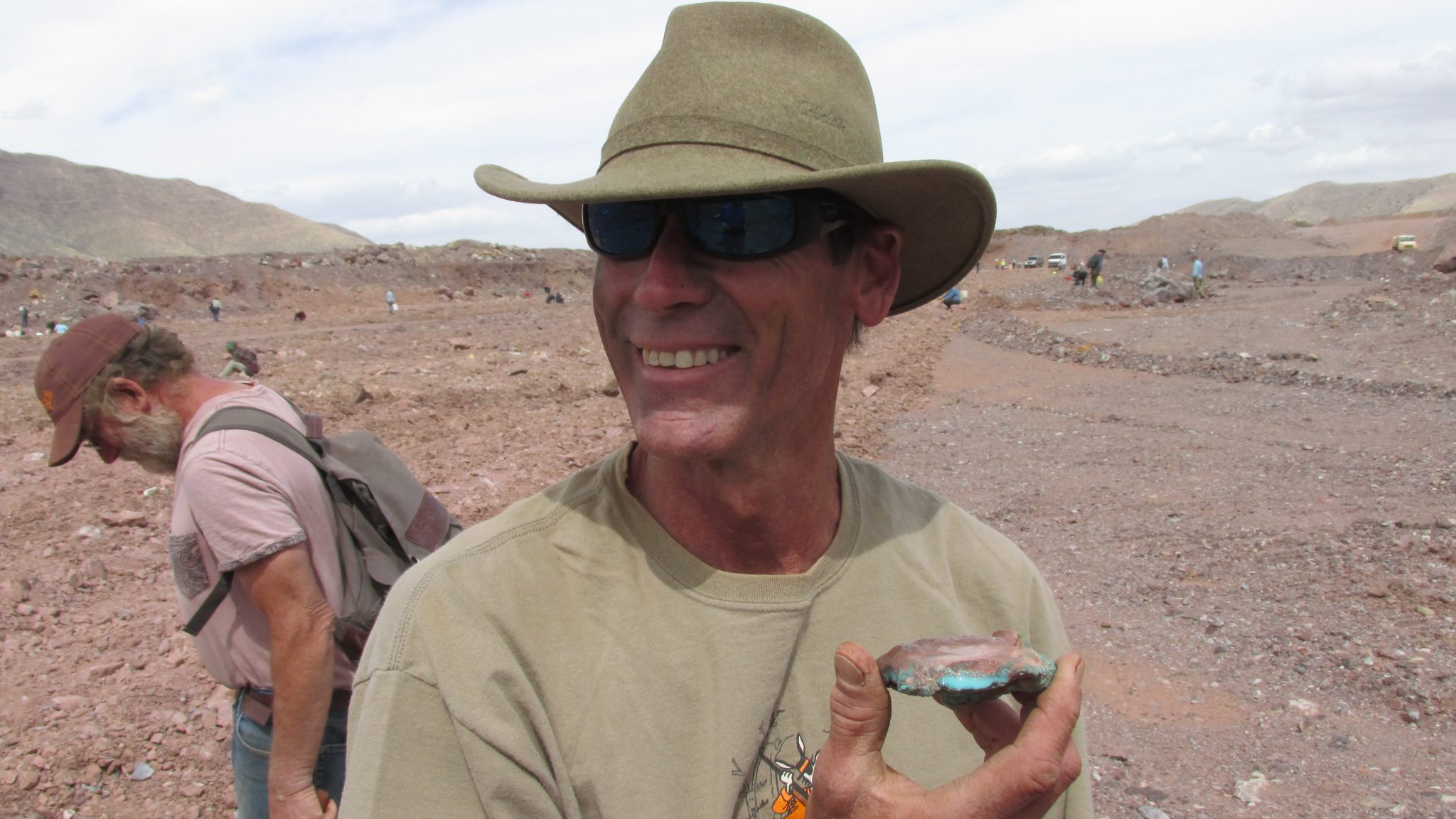 Chris with his Bisbee tailing field find