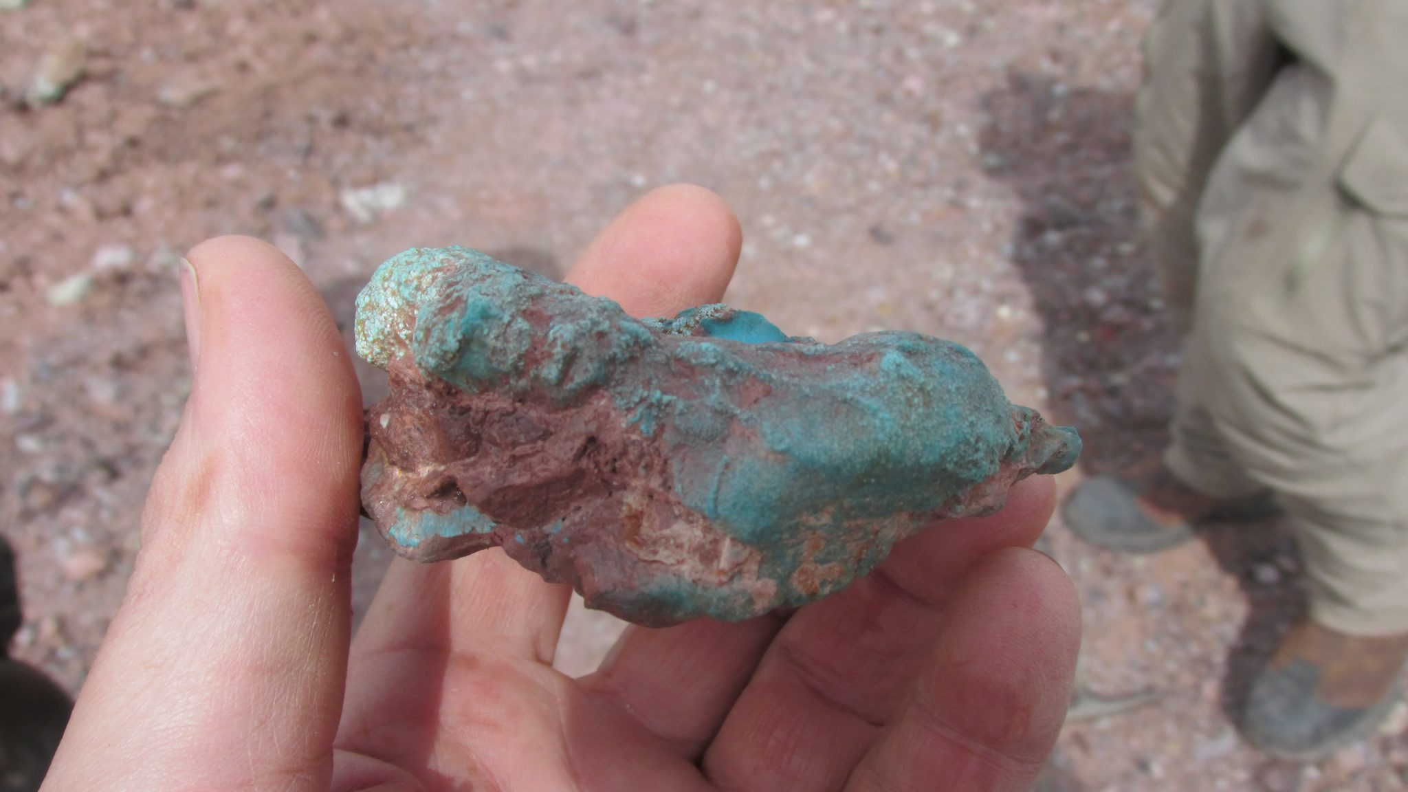 Close-up of Bisbee tailing field find